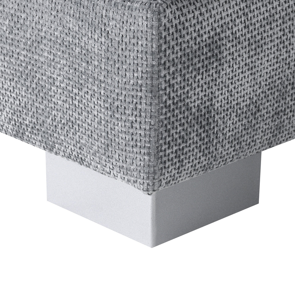 Canapé d'angle Cloud, ensemble de canapé de luxe en forme de L avec 2 coussins offerts, mobilier d'intérieur 4 places en chenille avec méridienne surdimensionnée