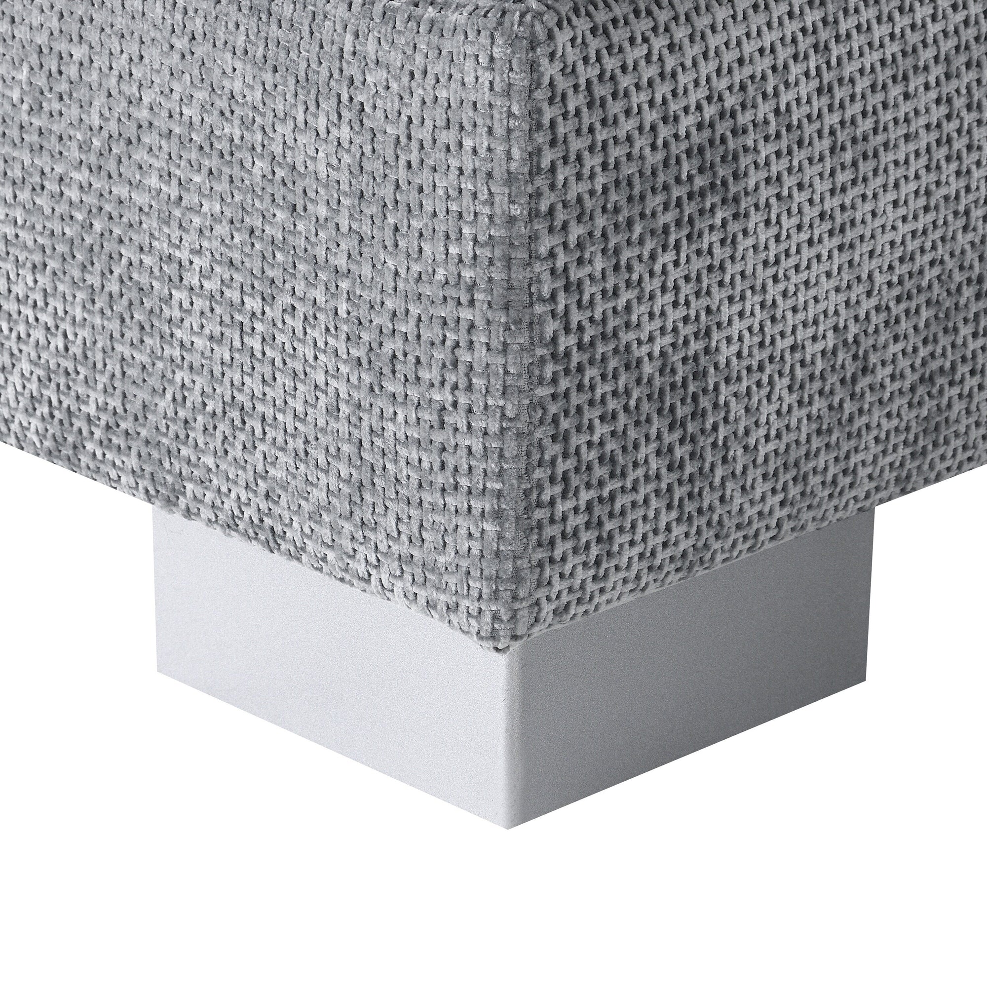 Canapé d'angle Cloud, ensemble de canapé de luxe en forme de L avec 2 coussins offerts, mobilier d'intérieur 4 places en chenille avec méridienne surdimensionnée