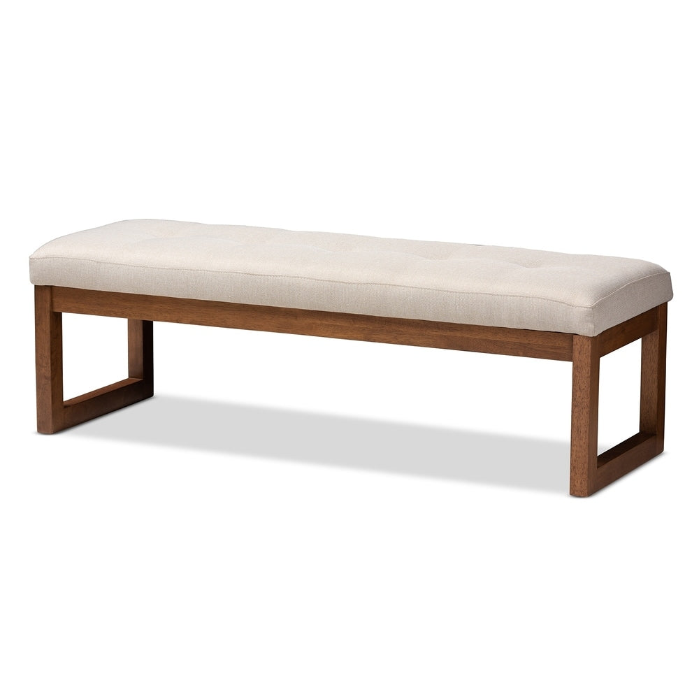 Banc contemporain recouvert de tissu par Baxton Studio