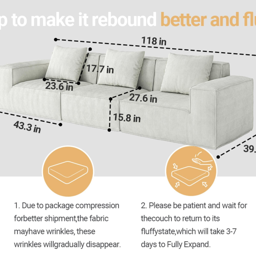 Canapé-lit convertible en bloc de tofu