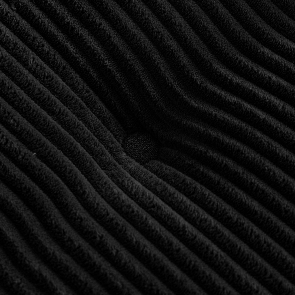 Canapé en velours côtelé avec pouf intégré et mousse à mémoire de forme - 123 cm (L) x 172 cm (l) x 62 cm (H)