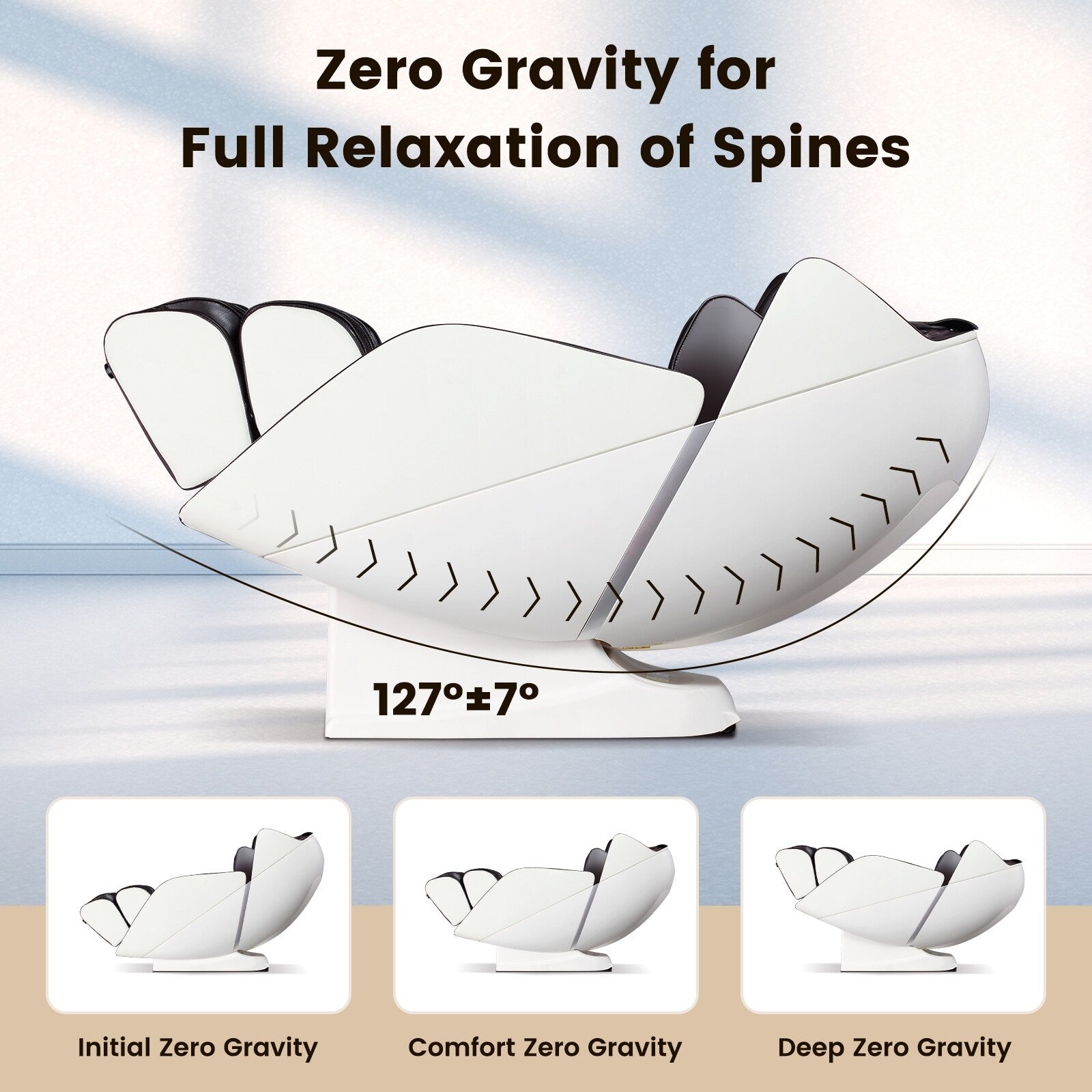 Fauteuil de massage complet Costway avec commande vocale et rouleau chauffant pour les pieds