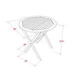 Ensemble bistro d'extérieur East West Furniture comprenant une table basse ronde en bois et 2 chaises pliantes, finition huile naturelle