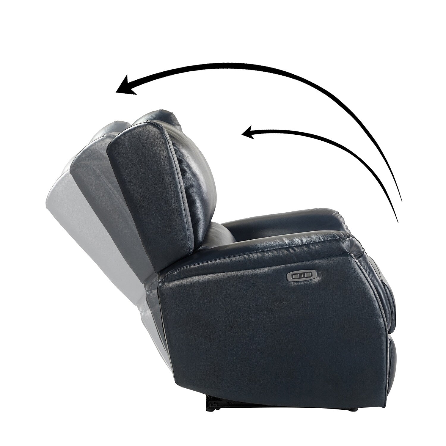 Fauteuil inclinable électrique Eduardo en cuir véritable avec port USB (lot de 2)