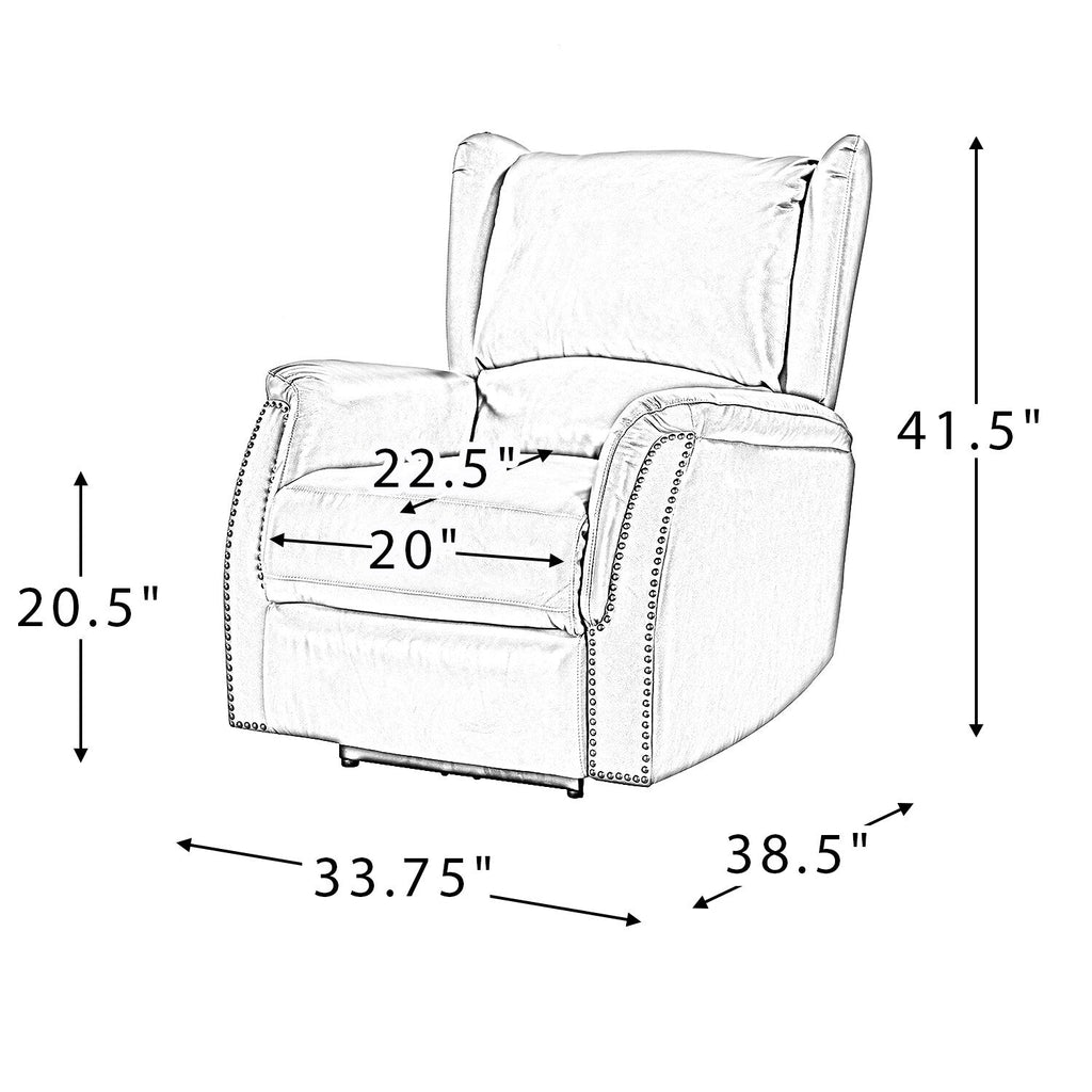 Fauteuil inclinable électrique Eduardo en cuir véritable avec port USB (lot de 2)