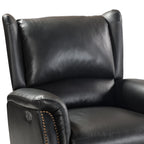 Fauteuil inclinable électrique Eduardo en cuir véritable avec port USB (lot de 2)