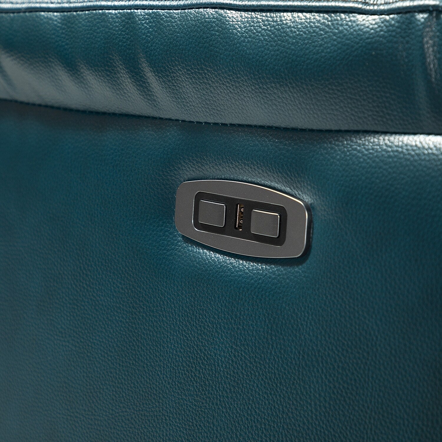 Fauteuil inclinable électrique Eduardo en cuir véritable avec port USB (lot de 2)