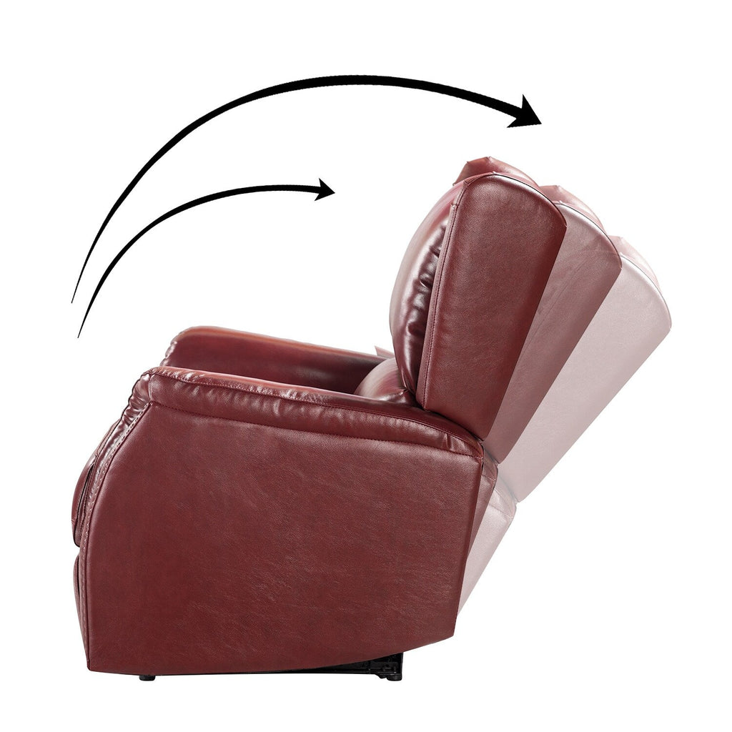 Fauteuil inclinable électrique Eduardo en cuir véritable avec port USB (lot de 2)