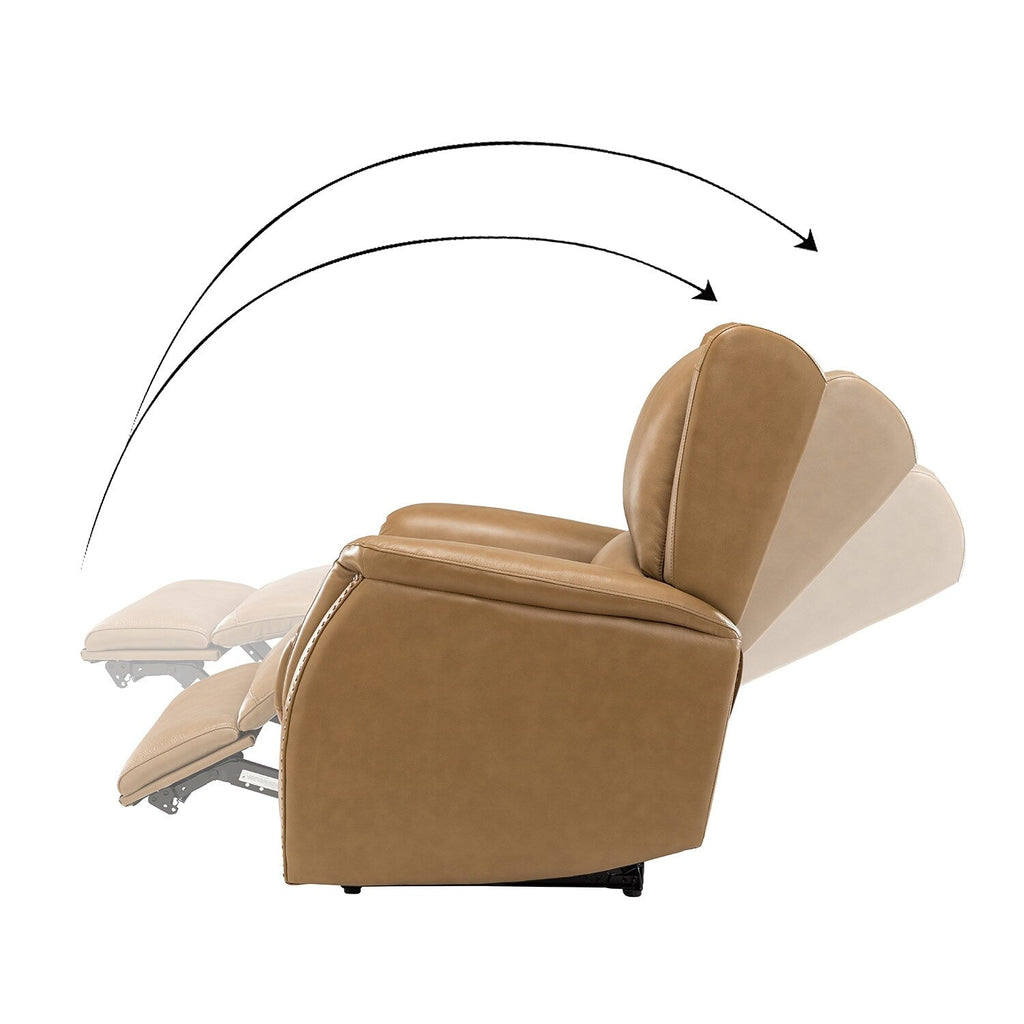 Fauteuil inclinable électrique Eduardo en cuir véritable avec port USB (lot de 2)