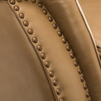 Fauteuil inclinable électrique Eduardo en cuir véritable avec port USB (lot de 2)