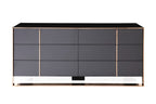 Nova Domus Cartier Modern Black & Rosegold Bedroom Set Model VGVCCARTIER-SET