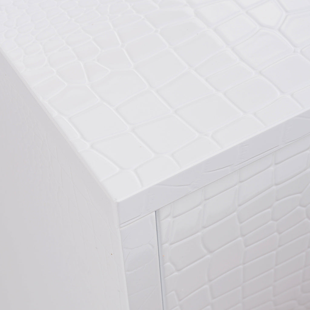 A&X Victoria Modern White Crocodile Dresser Model VGUNAW421-159-CROC