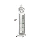ACME Noralie Mirrored & Faux Diamonds Grandfather Clock with LED Model AC00351