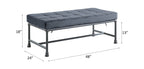 ACME Brantley Gray Velvet & Sandy Gray Bench Model AC00428