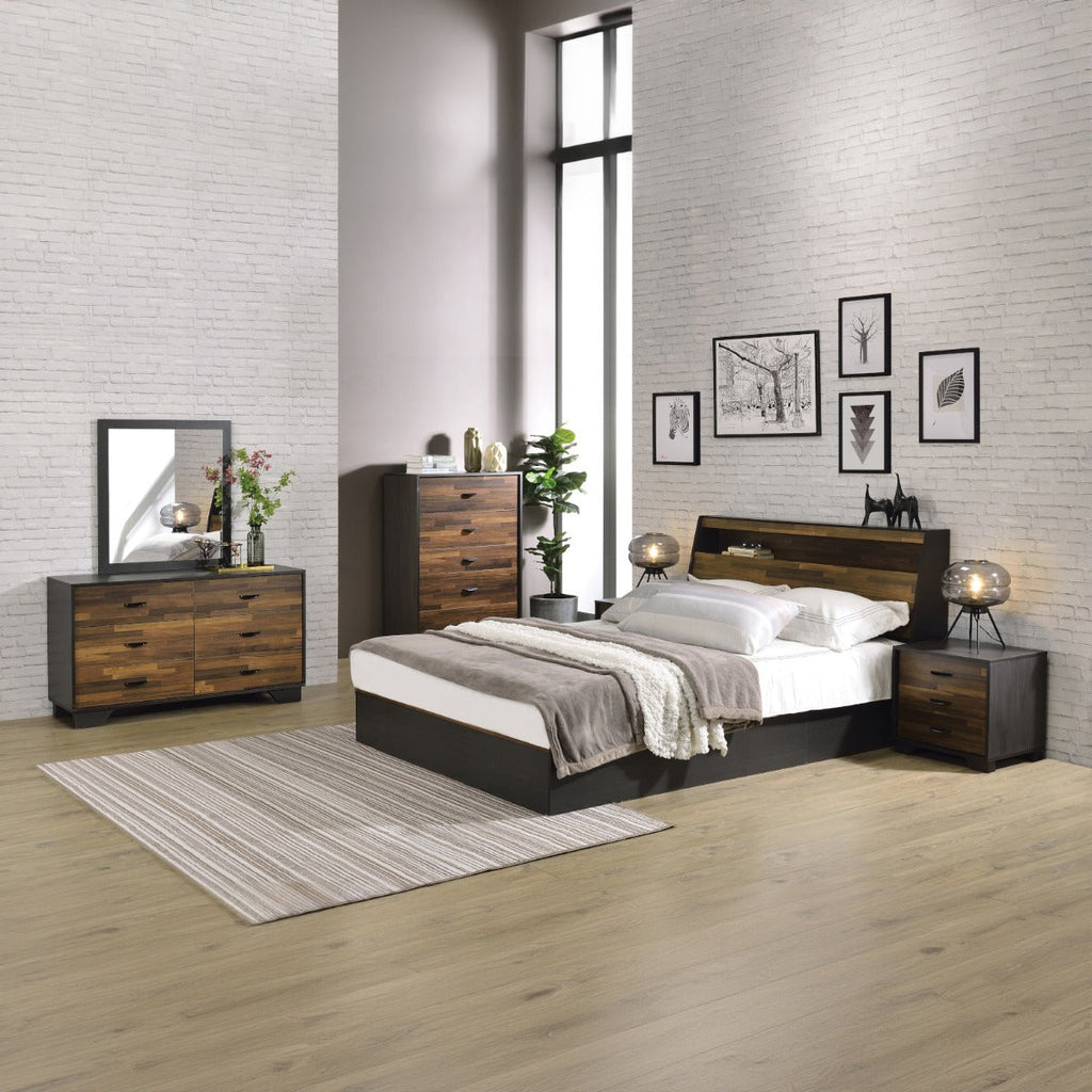 ACME Eos Walnut & Black Dresser Model AC00546
