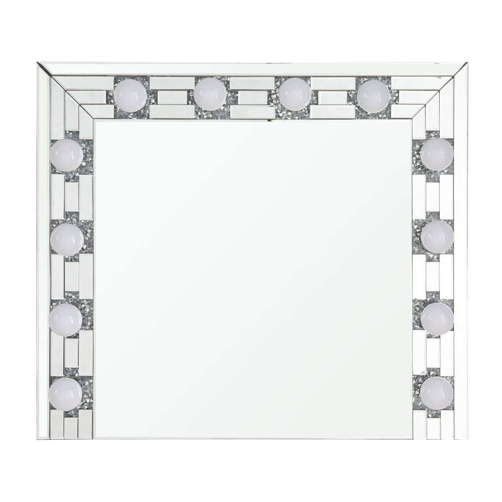 ACME Noralie Mirrored & Faux Diamonds Accent Mirror Model AC00761