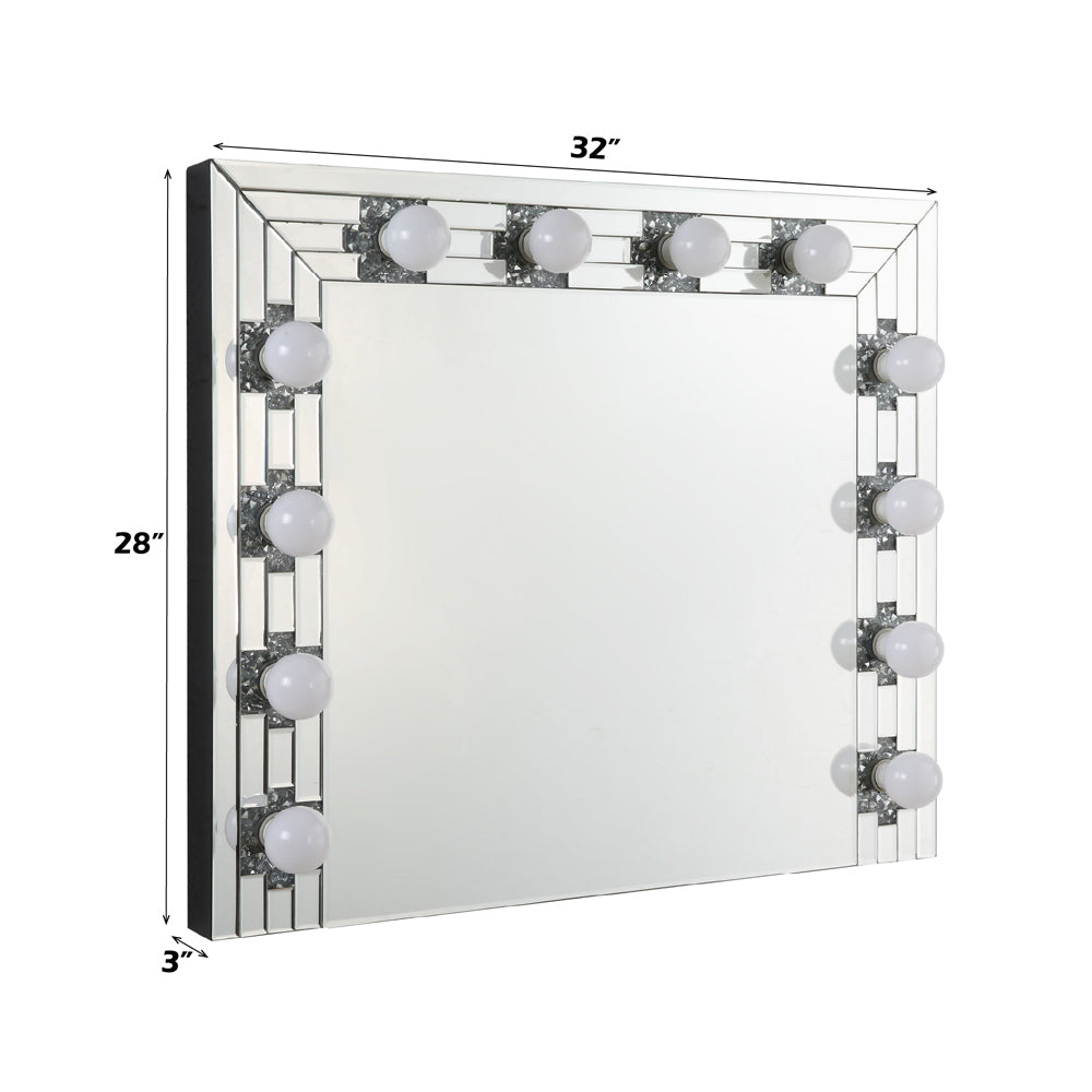 ACME Noralie Mirrored & Faux Diamonds Accent Mirror Model AC00761