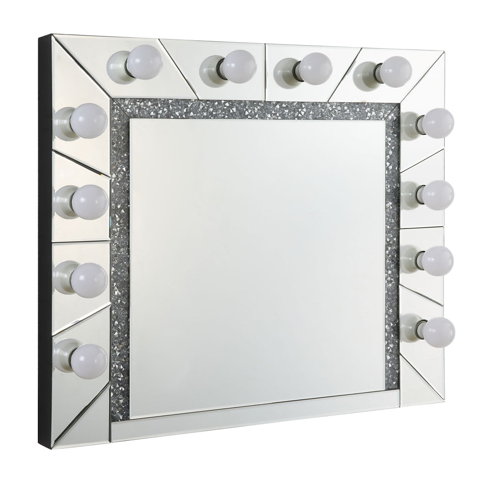 ACME Noralie Mirrored & Faux Diamonds Accent Mirror Model AC00762