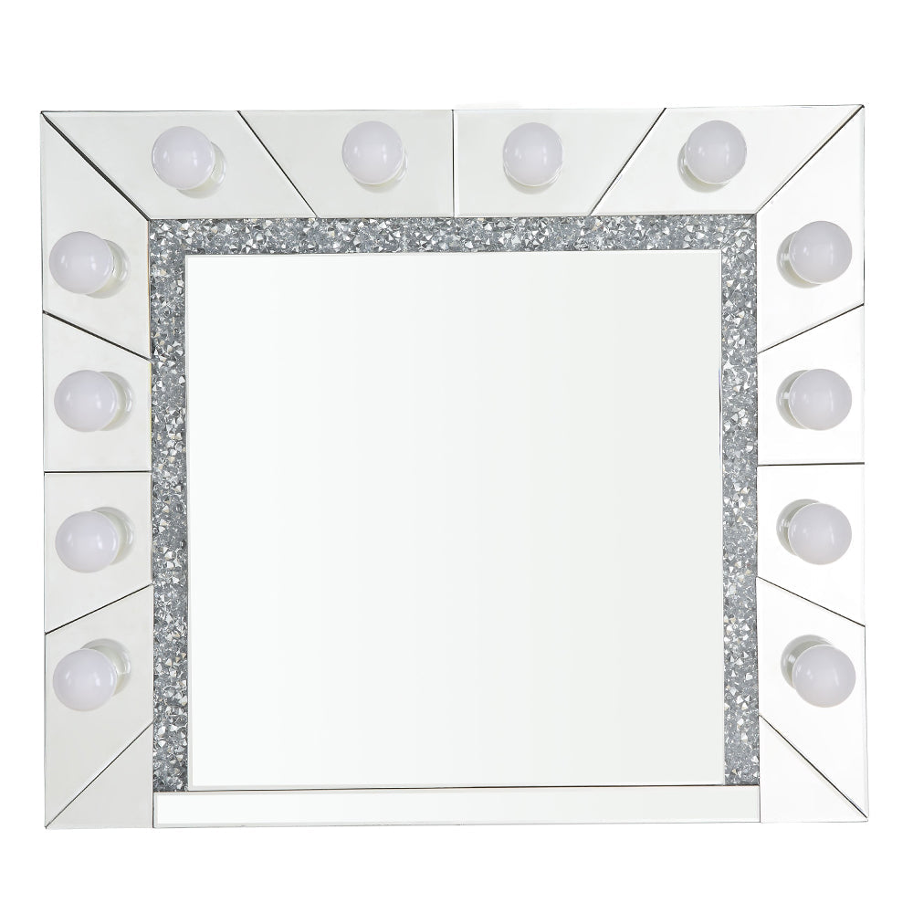 ACME Noralie Mirrored & Faux Diamonds Accent Mirror Model AC00762