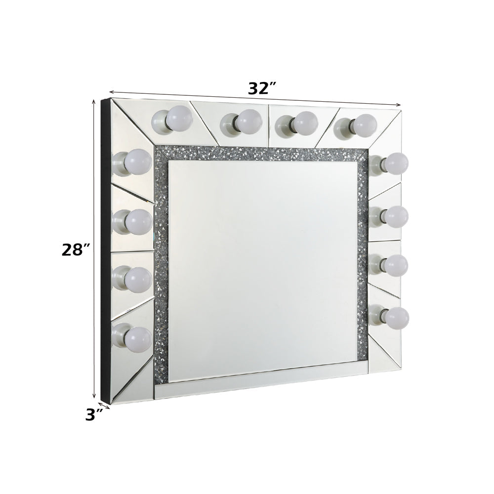 ACME Noralie Mirrored & Faux Diamonds Accent Mirror Model AC00762
