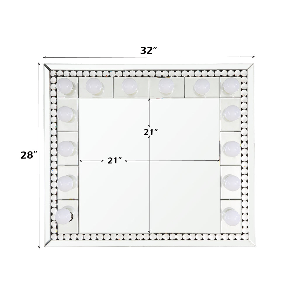 ACME Farai Mirrored & Faux Crystal Diamonds Accent Mirror Model AC00764