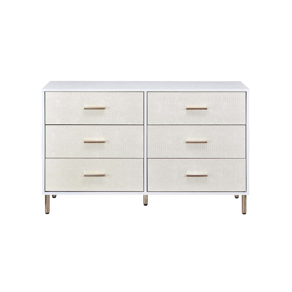 ACME Myles White Champagne & Gold Dresser Model AC00960