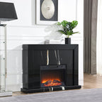 ACME Drisana Black Mirrored Fireplace Model AC03869