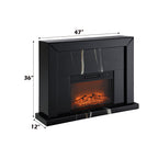 ACME Drisana Black Mirrored Fireplace Model AC03869