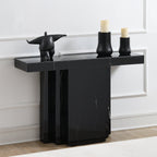 ACME Drisana Black Mirrored Console Table Model AC03870