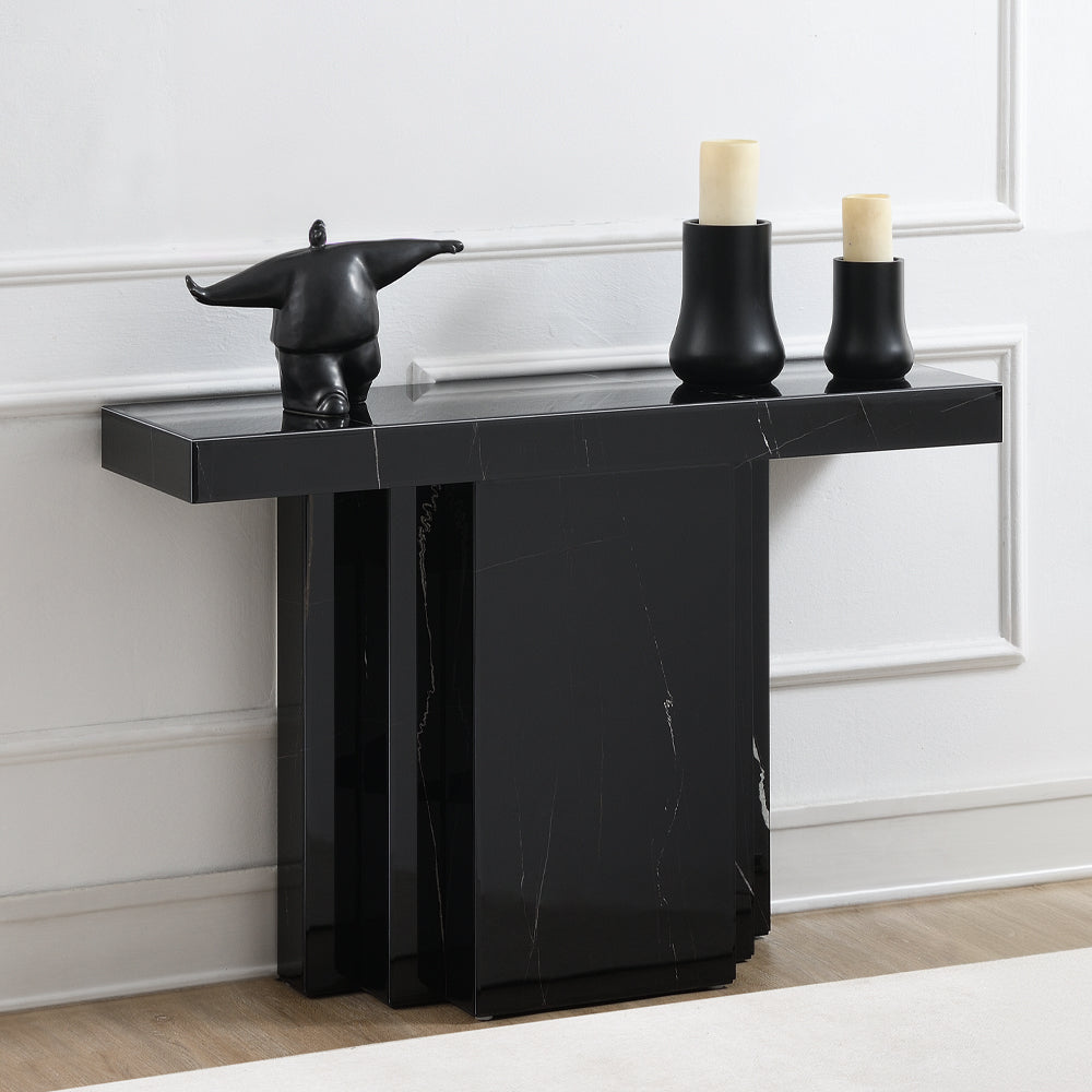 ACME Drisana Black Mirrored Console Table Model AC03870