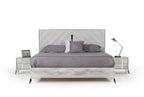 Nova Domus Alexa Italian Modern Grey Bed & 2 Nightstands Set Model VGACALEXA-BEDNS-SET