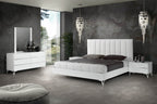 Nova Domus Angela Eastern King Italian Modern White Eco Leather Bedroom Set Model VGACANGELA-SET-EK