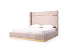 Modrest Sterling Queen Modern Beige & Gold Bed With Nightstands Model VGVCBD1901-BEI-BED-2NS-SET-Q