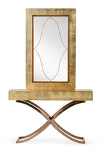 A&X Aversa Gold Crocodile Console Table & Mirror Model VGUNCK423-120-GOLD
