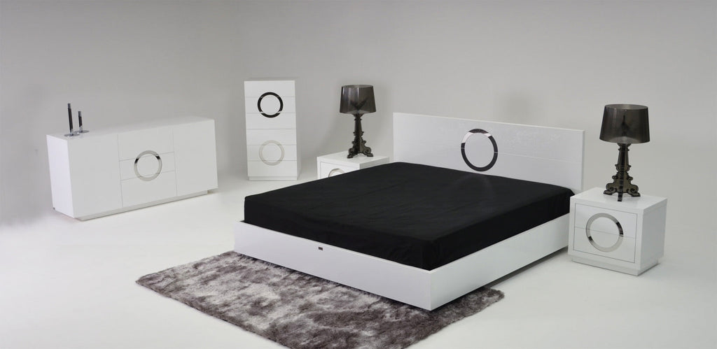 Queen A&X Ovidius Modern Queen Bedroom Set Model VGUNAW223-180-WHT-SET-Q