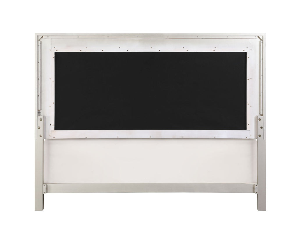 ACME Sliverfluff Synthetic Leather & Champagne Eastern King Bed with LED Model BD00238EK