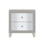 ACME Sliverfluff Mirrored & Champagne Nightstand Model BD00243