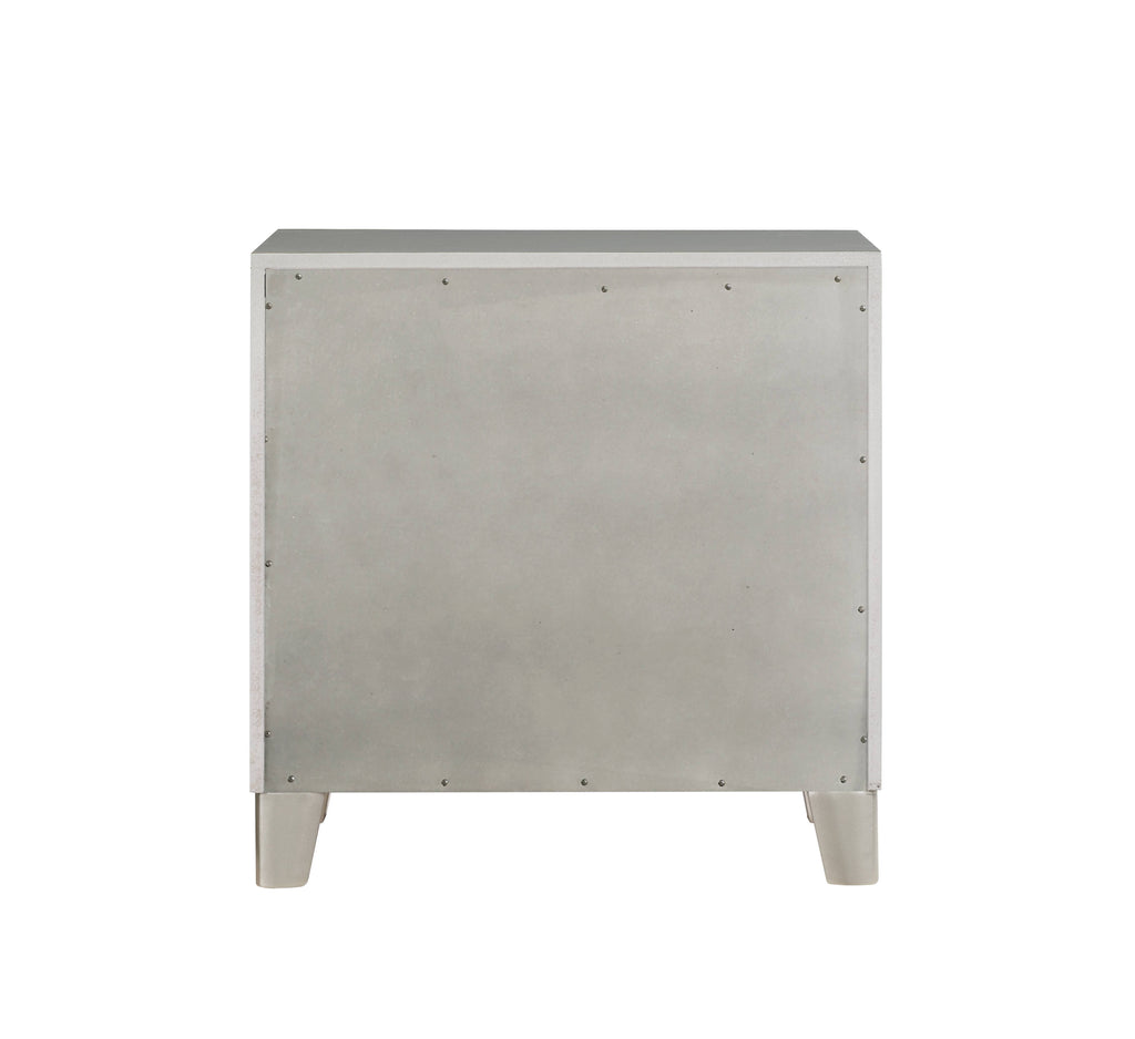 ACME Sliverfluff Mirrored & Champagne Nightstand Model BD00243