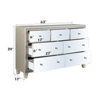 ACME Sliverfluff Mirrored & Champagne Dresser Model BD00246