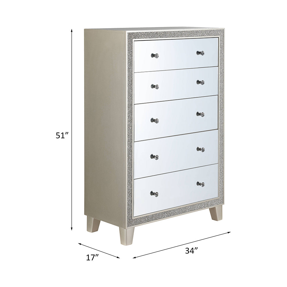 ACME Sliverfluff Mirrored & Champagne Chest Model BD00247