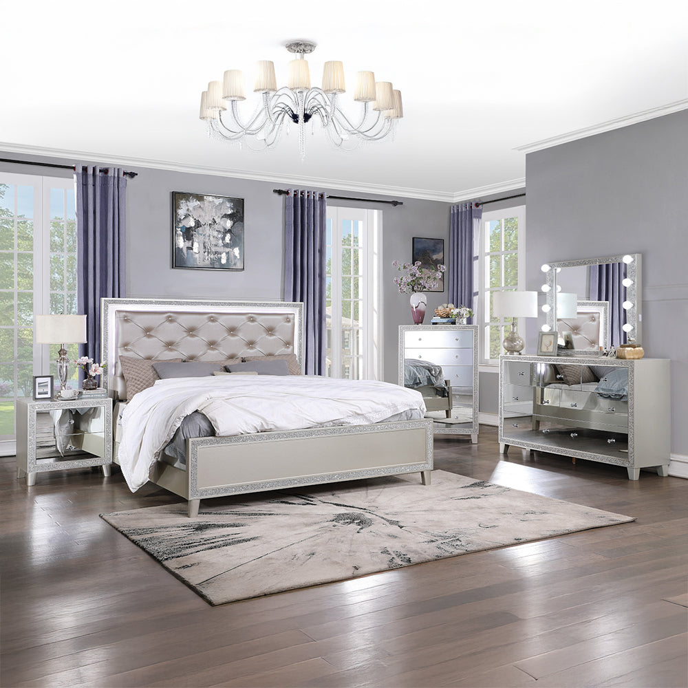 ACME Sliverfluff Mirrored & Champagne Chest Model BD00247