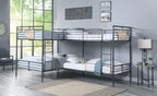 ACME Cordelia Sandy Black Dark Bronze  Hand Brushed  L Shape Bunk Bed (T/T/F/F) Model BD00365