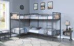 ACME Cordelia Sandy Black Dark Bronze  Hand Brushed  L Shape Bunk Bed (T/T/T/T) Model BD00370