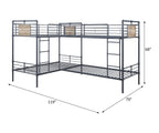 ACME Cordelia Sandy Black Dark Bronze  Hand Brushed  L Shape Bunk Bed (T/T/T/T) Model BD00370