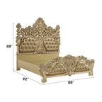 ACME Seville Synthetic Leather & Gold Eastern King Bed Model BD00451EK