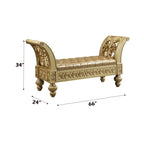 ACME Seville Synthetic Leather & Gold Bench Model BD00456