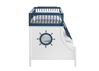 ACME Farah Navy Blue & White Bunk Bed  (Twin | Full)  Model BD00493