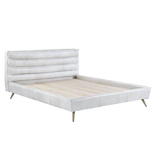 ACME Doris Vintage White Top Grain Leather Queen Bed Model BD00565Q