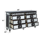 ACME Varian II Mirrored Black & Silver Dresser Model BD00587