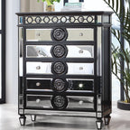 ACME Varian II Mirrored Black & Silver Chest Model BD00588